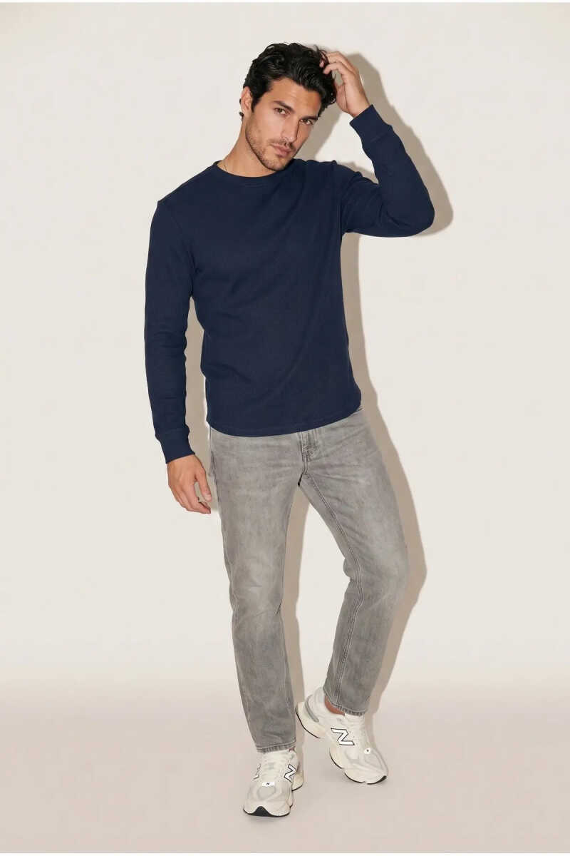 Jsco 6210 0 Yaka Basic Waffle Erkek Sweatshirt JSSWTK27E000007 - 1