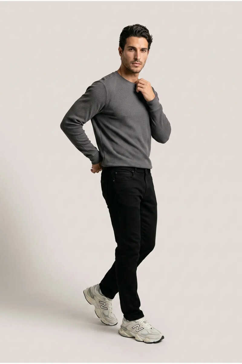 Jsco 6210 0 Yaka Basic Waffle Erkek Sweatshirt JSSWTK27E000007 - 1