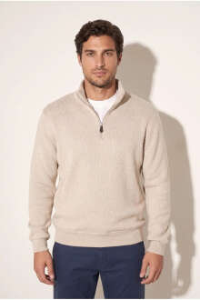 Jsco 6228 Dik Yaka Fermuarlı Muline Selanik Erkek Sweatshirt JSSWTK27E000018