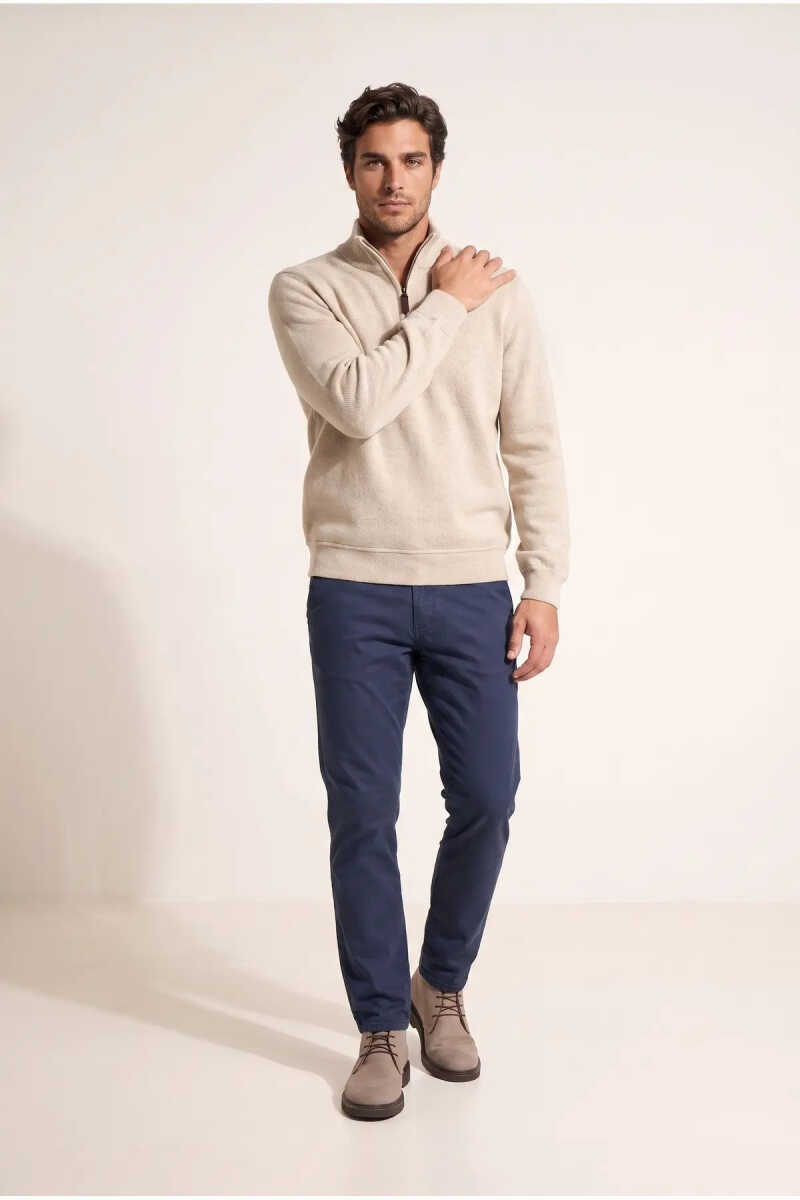 Jsco 6228 Dik Yaka Fermuarlı Muline Selanik Erkek Sweatshirt JSSWTK27E000018 - 2