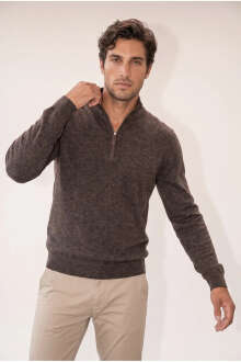 Jsco 6228 Dik Yaka Fermuarlı Muline Selanik Erkek Sweatshirt JSSWTK27E000018