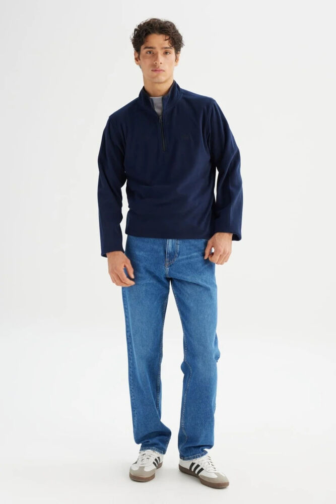Lee Yarım Fermuar Erkek Polar Sweatshirt L2620001410 (1)