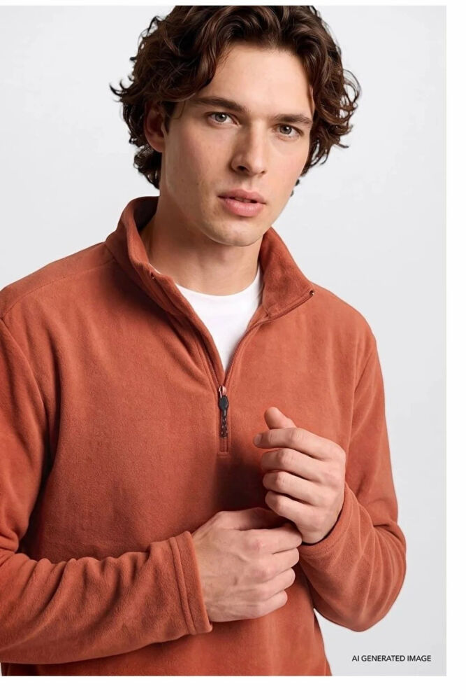 Lee Yarım Fermuar Erkek Polar Sweatshirt L2620002003
