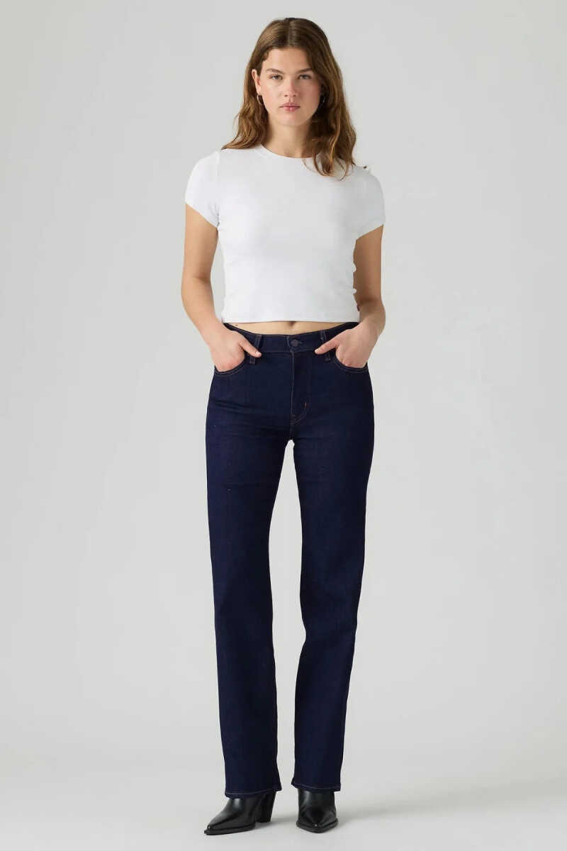 Levi's 723 Hıgh Rıse Straıght True Blue Rınse Kadın Jean Pantolon 008SY-0001 - 1