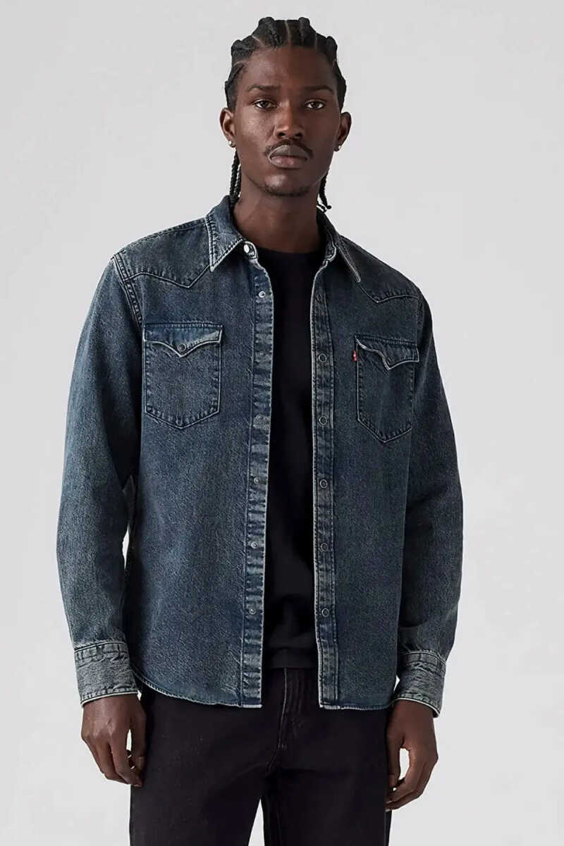 Levi's Barstow Western Standard Mıdnıght Blue Erkek Jean Gömlek 85744-0132 - 1