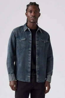 Levi's Barstow Western Standard Mıdnıght Blue Erkek Jean Gömlek 85744-0132