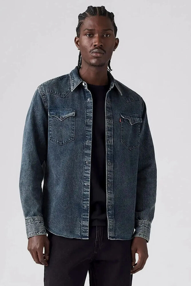 Levi's Barstow Western Standard Mıdnıght Blue Erkek Jean Gömlek 85744-0132
