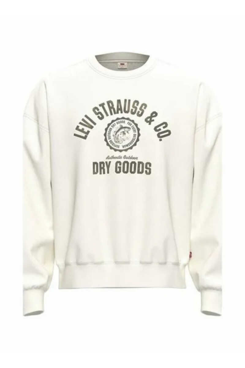 Levi's Boxy Graphıc Crew Ls Dry Goods Egret Erkek Sweatshirt 005PK-0012 - 1