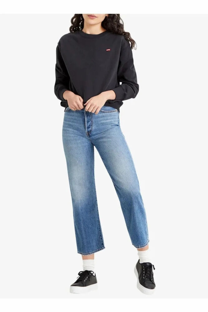 Levi's Lse Standard Crew Cavıar Kadın Siyah Sweathshirt A3172-0010 (1)