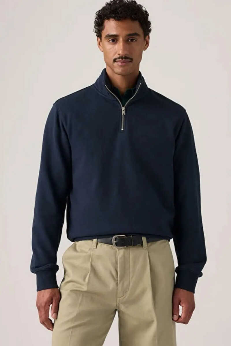 Levi's Original Hm 1/4 Zıp Erkek Lacivert Sweatshirt 001TU-0005 - 1