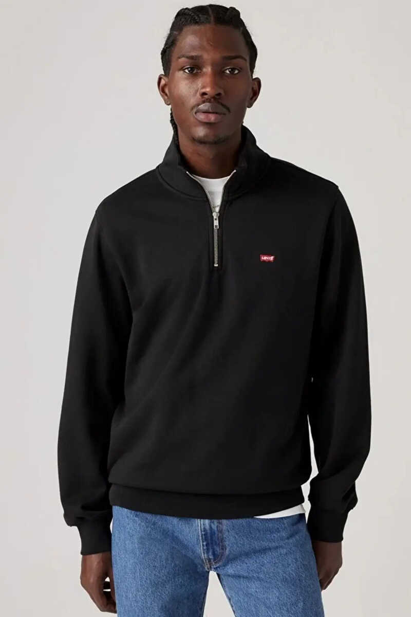 Levi's Original Hm 1/4 Zıp French Terry Erkek Siyah Sweatshirt 001TU-0000 - 1