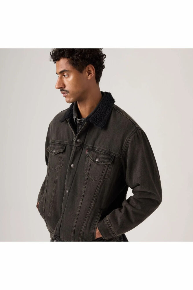 Levi's Relaxed Fıt Sherpa Trkr Calı Chocolate Od Sherpa Erkek Kot Ceket A5784-0048 (1)