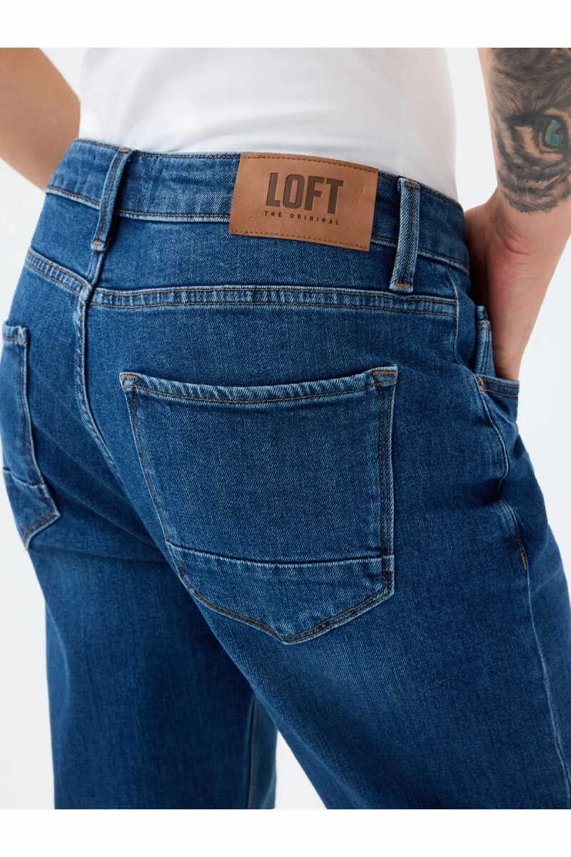 Loft Simon Lukas Dark Wash Erkek Jean Pantolon LF2040121 - 6