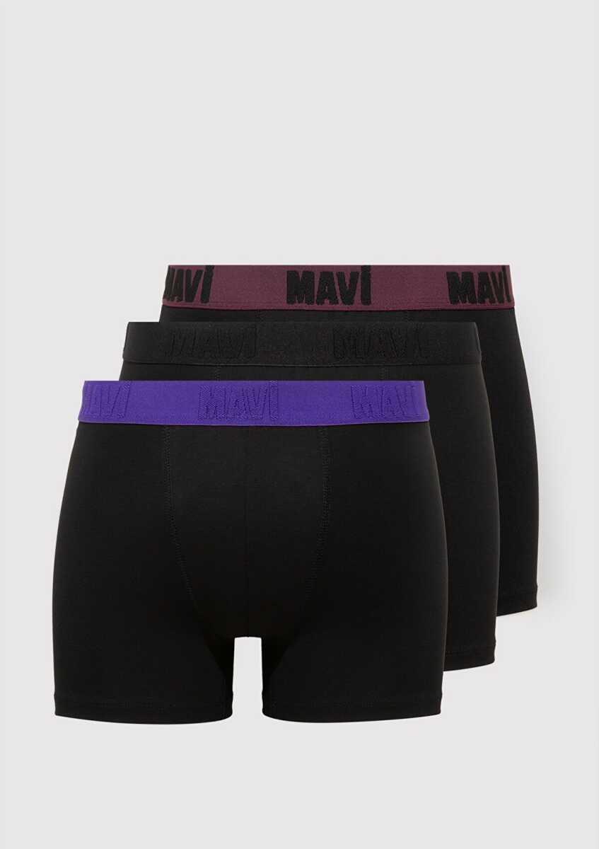 Mavi 3 Lü Paket Siyah Erkek Boxer 0912269-900 - 1