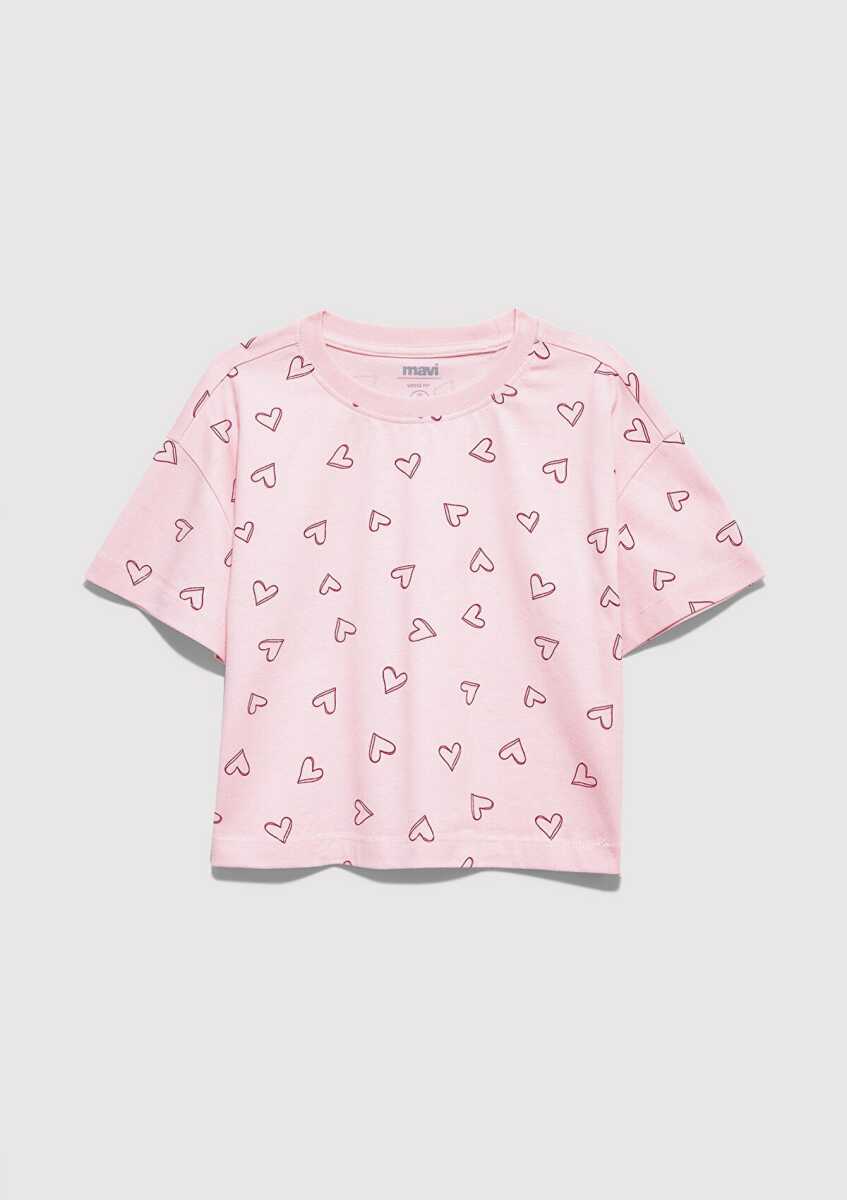 Mavi 7610400-71007Baskılı Pembe Loose Fit Çocuk Tişört - 3