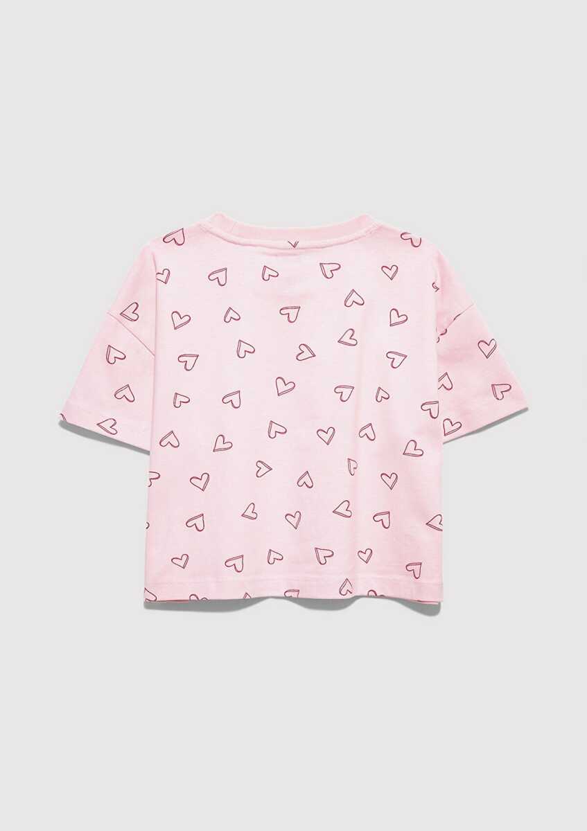 Mavi 7610400-71007Baskılı Pembe Loose Fit Çocuk Tişört - 4