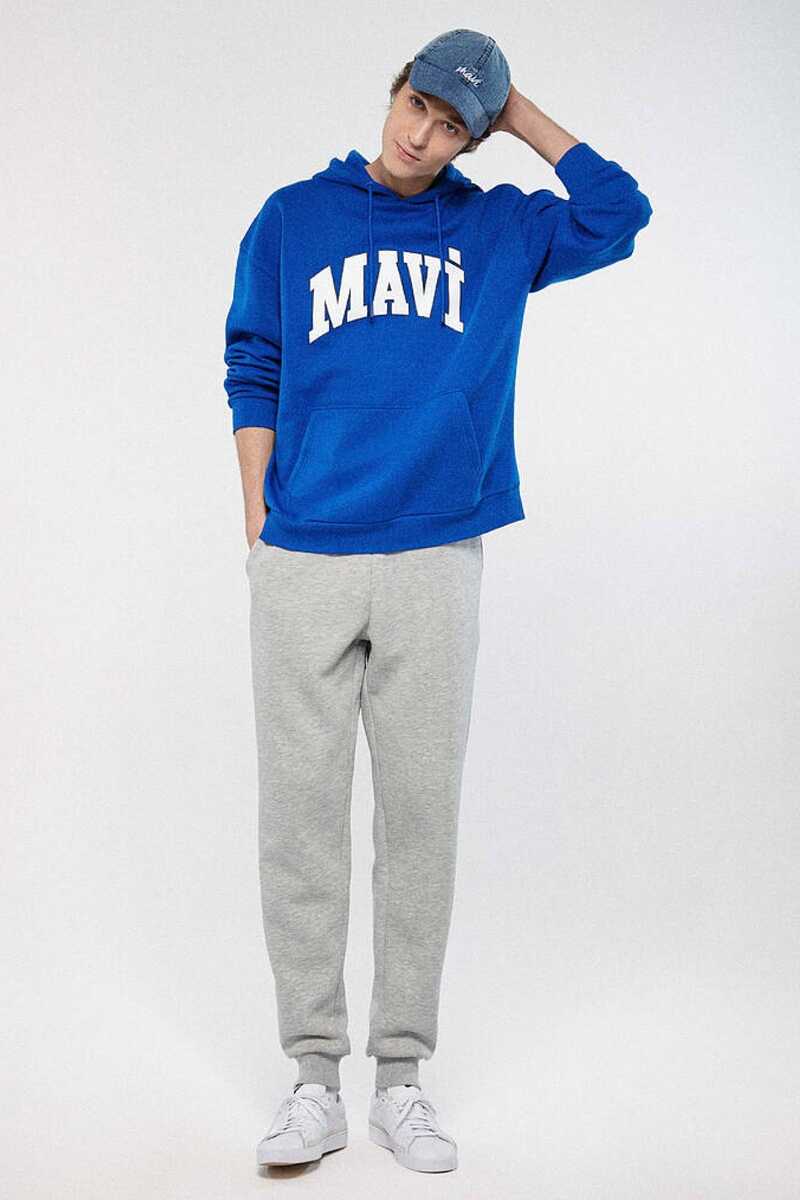 Mavi Açık Gri Melanj Erkek Eşofman Altı 066980-80196 - 1