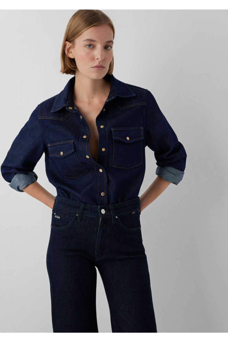 Mavi Angela Classic Denim Rinse Kadın Jean Gömlek 1210819-A3835 - 2