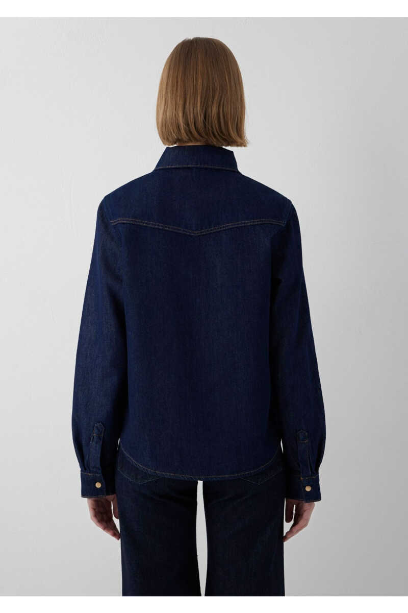 Mavi Angela Classic Denim Rinse Kadın Jean Gömlek 1210819-A3835 - 5