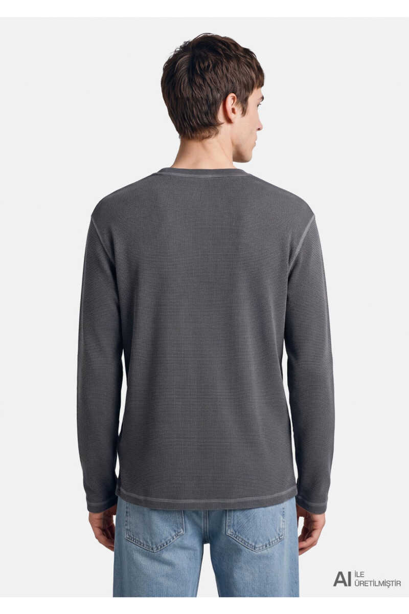 Mavi Antrasit Loose Fit Erkek Basic Tişört 0620048-80776 - 6
