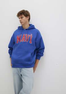 Mavi Baskılı Erkek Sweat 067149-70907