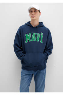 Mavi Baskılı Gece Lacivert Erkek Sweat 067149-29743