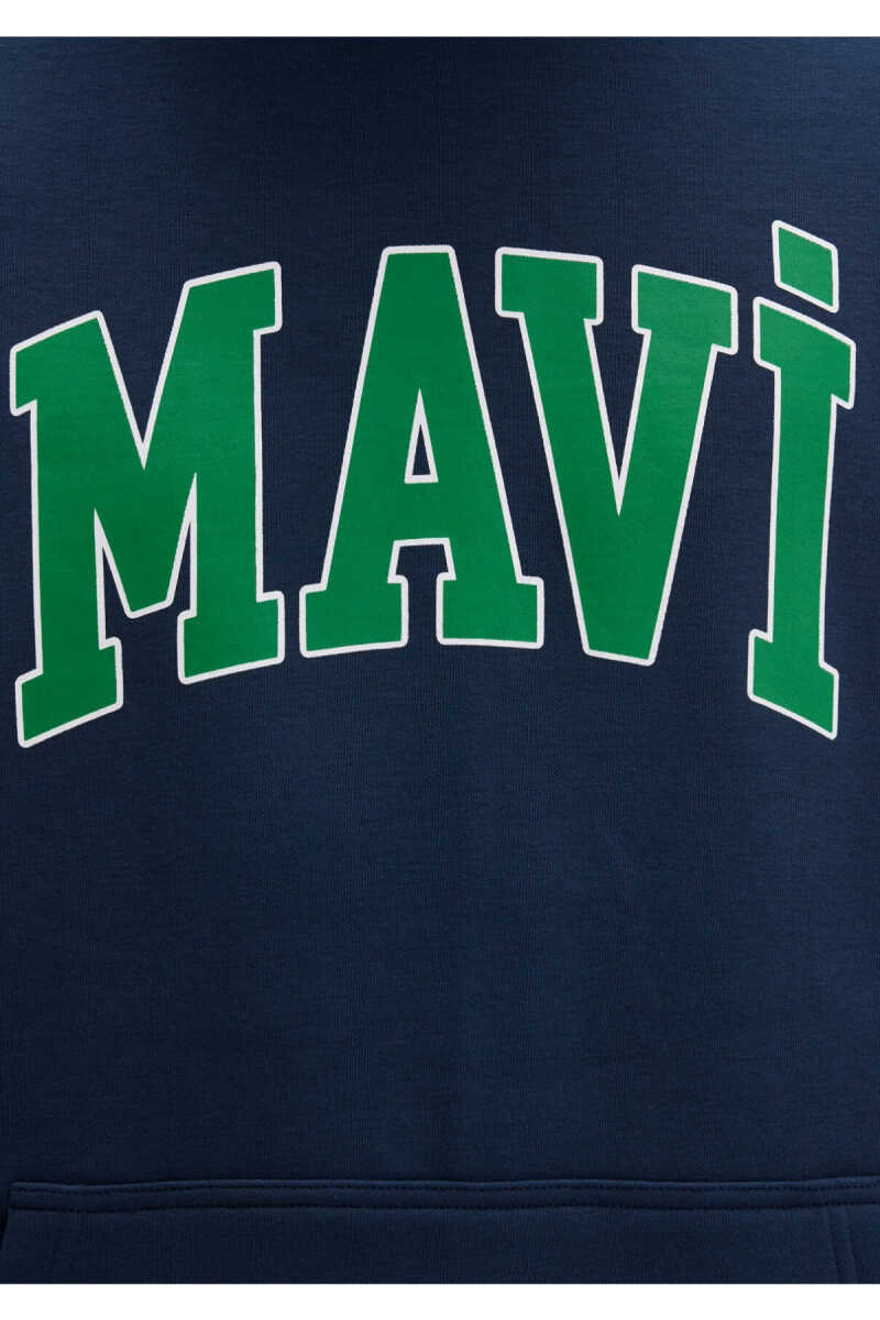 Mavi Baskılı Gece Lacivert Erkek Sweat 067149-29743 - 7