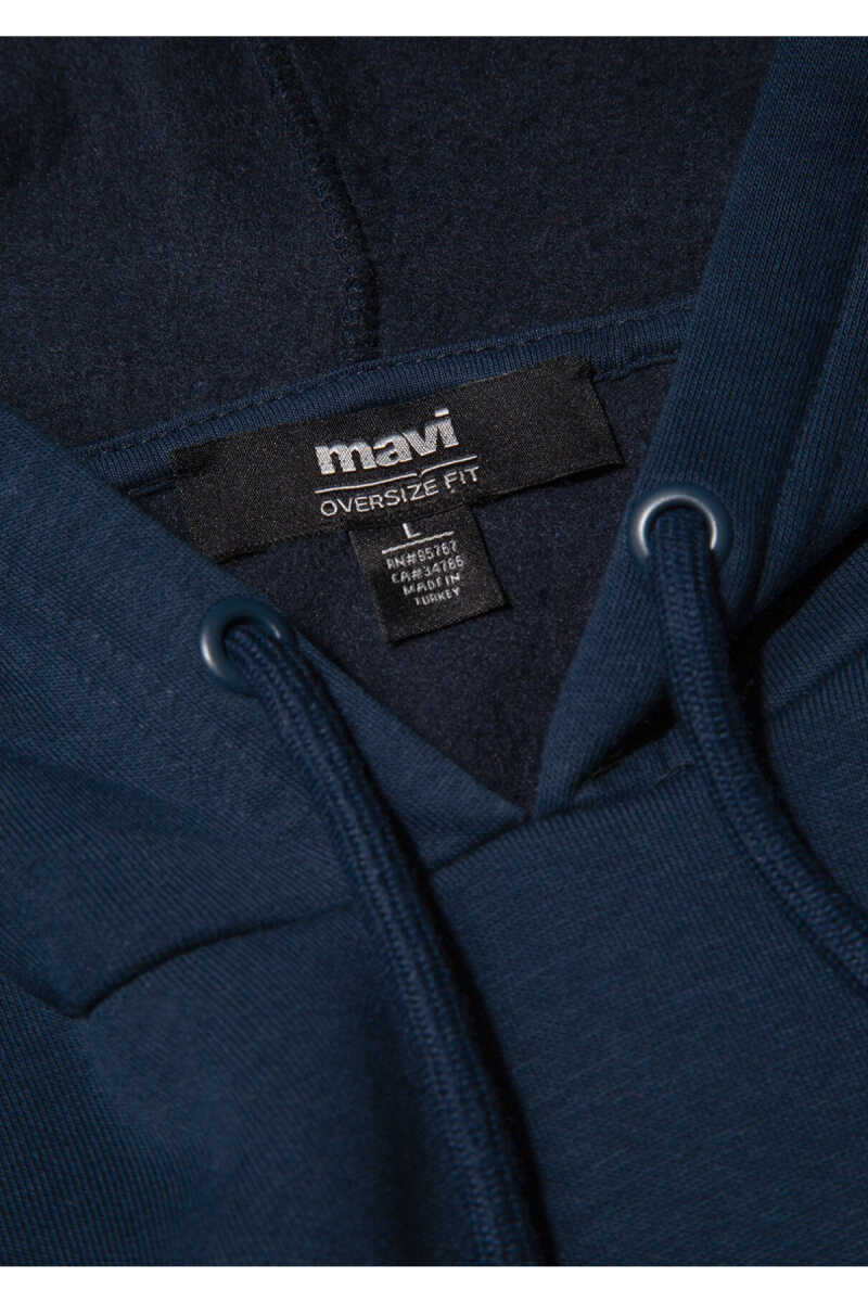 Mavi Baskılı Gece Lacivert Erkek Sweat 067149-29743 - 8