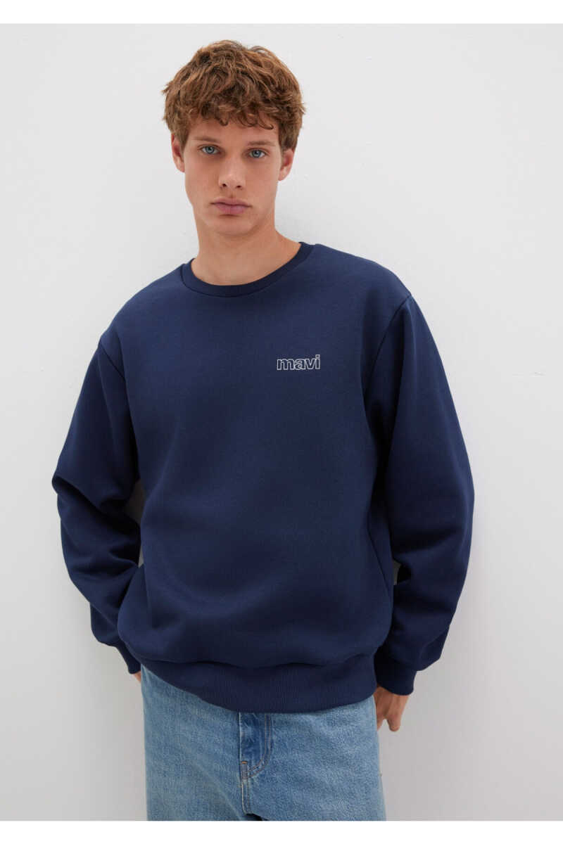 Mavi Baskılı Lacivert Erkek Sweat 0S10379-70488 - 1