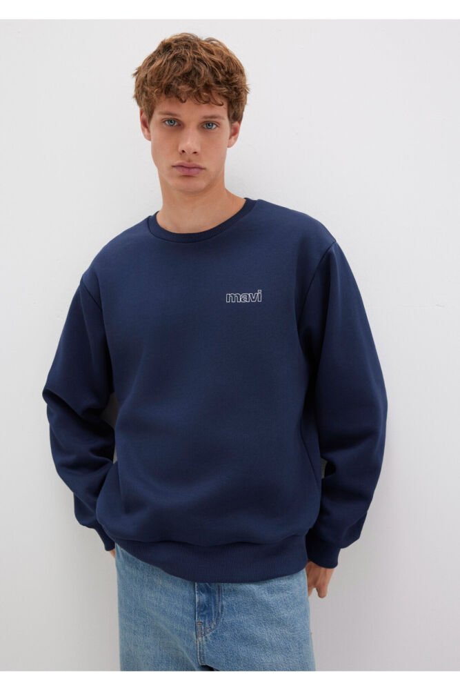 Mavi Baskılı Lacivert Erkek Sweat 0S10379-70488