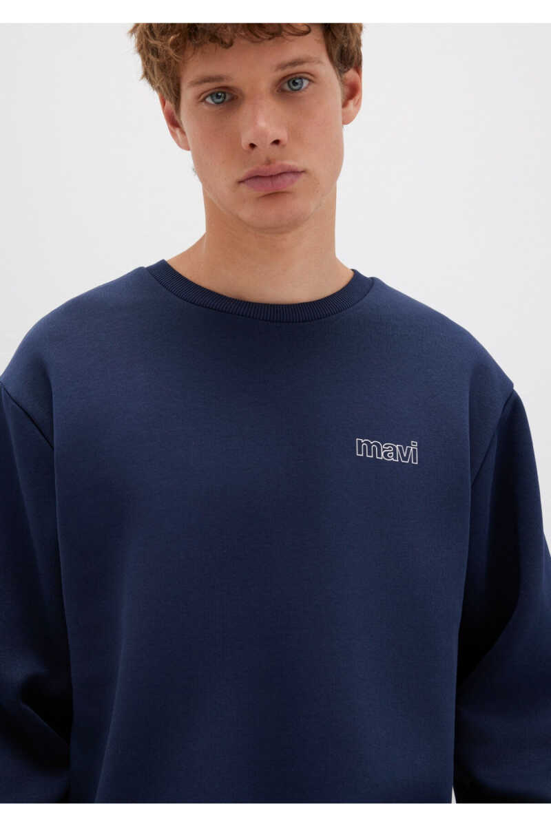 Mavi Baskılı Lacivert Erkek Sweat 0S10379-70488 - 3
