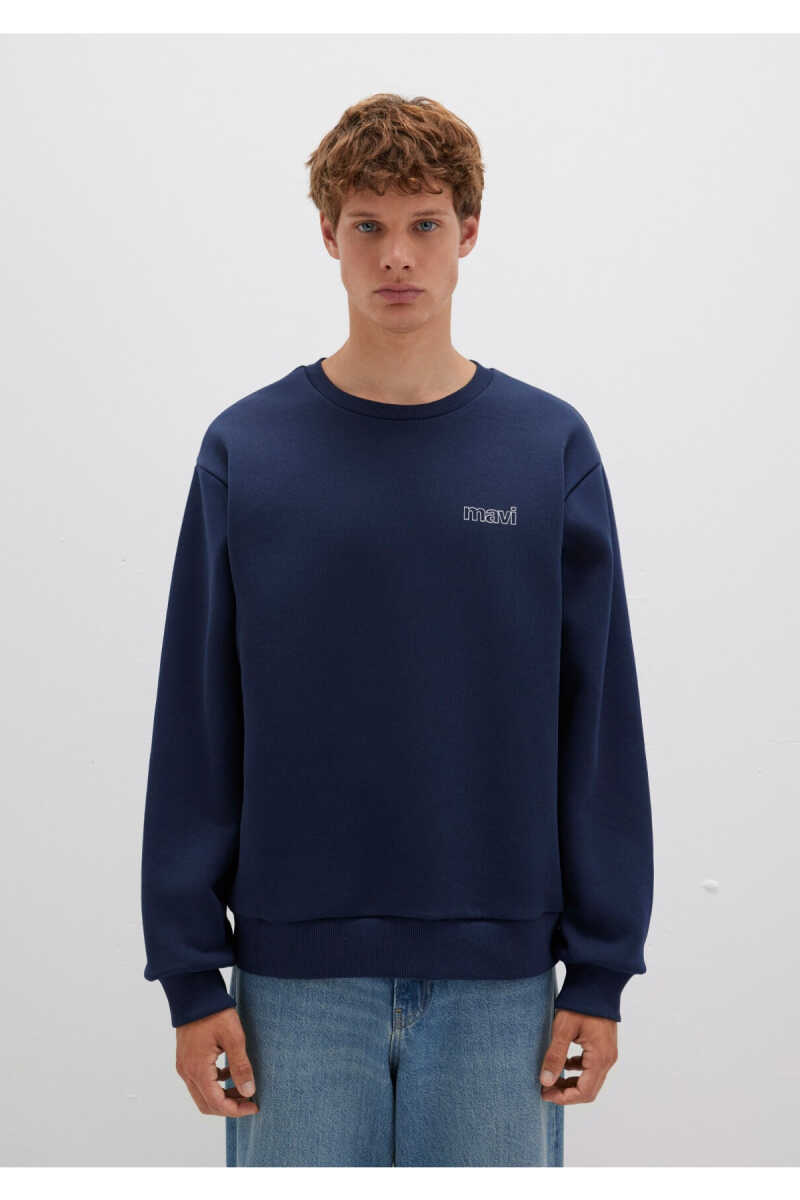 Mavi Baskılı Lacivert Erkek Sweat 0S10379-70488 - 4