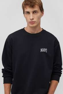 Mavi Baskılı Siyah Erkek Sweat 0611716-900