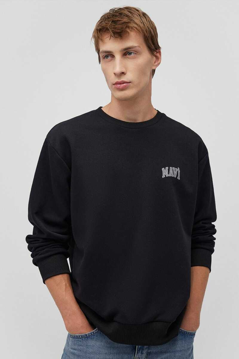 Mavi Baskılı Siyah Erkek Sweat 0611716-900 - 3