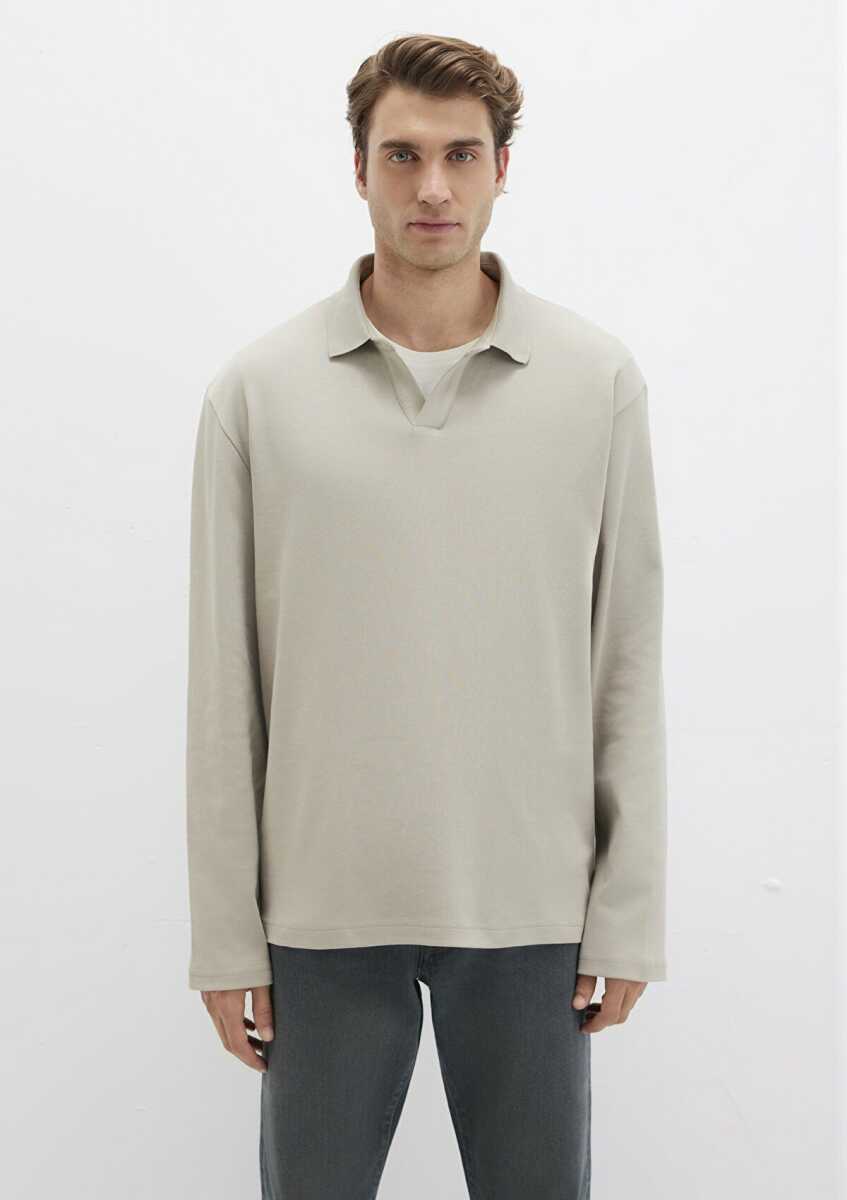 Mavi Bej Erkek Sweat 0613114-70154 - 4