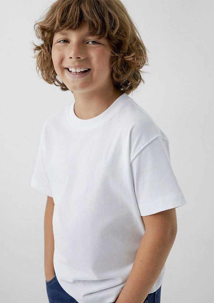 Mavi Beyaz Basic Loose Fit Çocuk Tişört 6610493-620