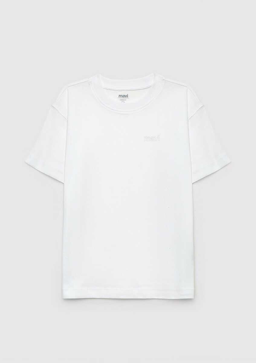Mavi Beyaz Basic Loose Fit Çocuk Tişört 6610493-620 - 2