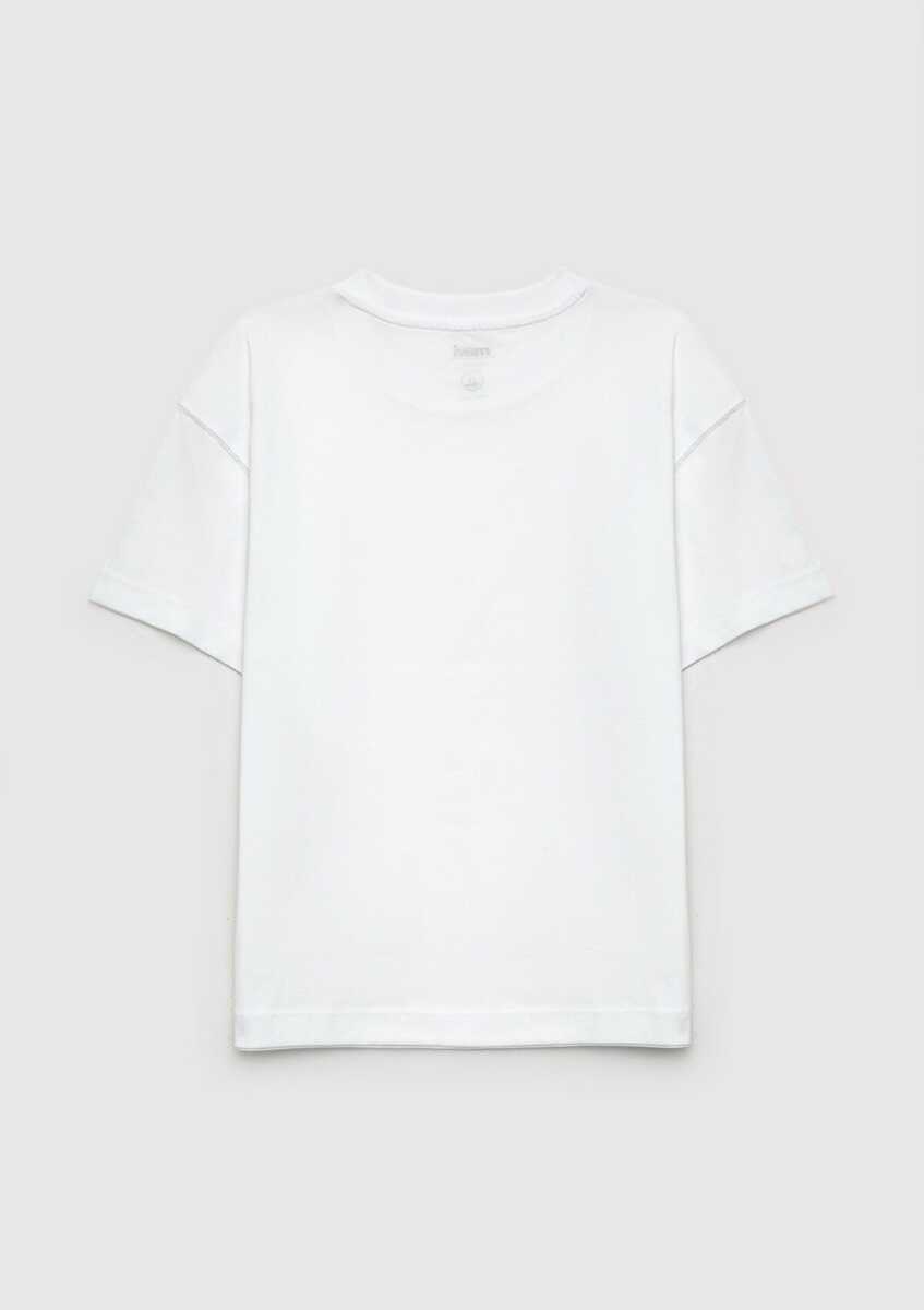 Mavi Beyaz Basic Loose Fit Çocuk Tişört 6610493-620 - 3