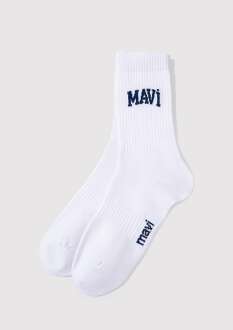 Mavi Beyaz Erkek Soket Çorap 0911160-28613