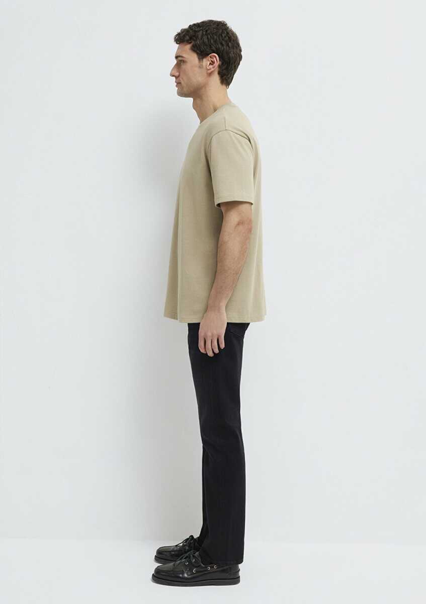Mavi Bisiklet Yaka Bej Basic Loose Fit Erkek Tişört 0611596-70360 - 5
