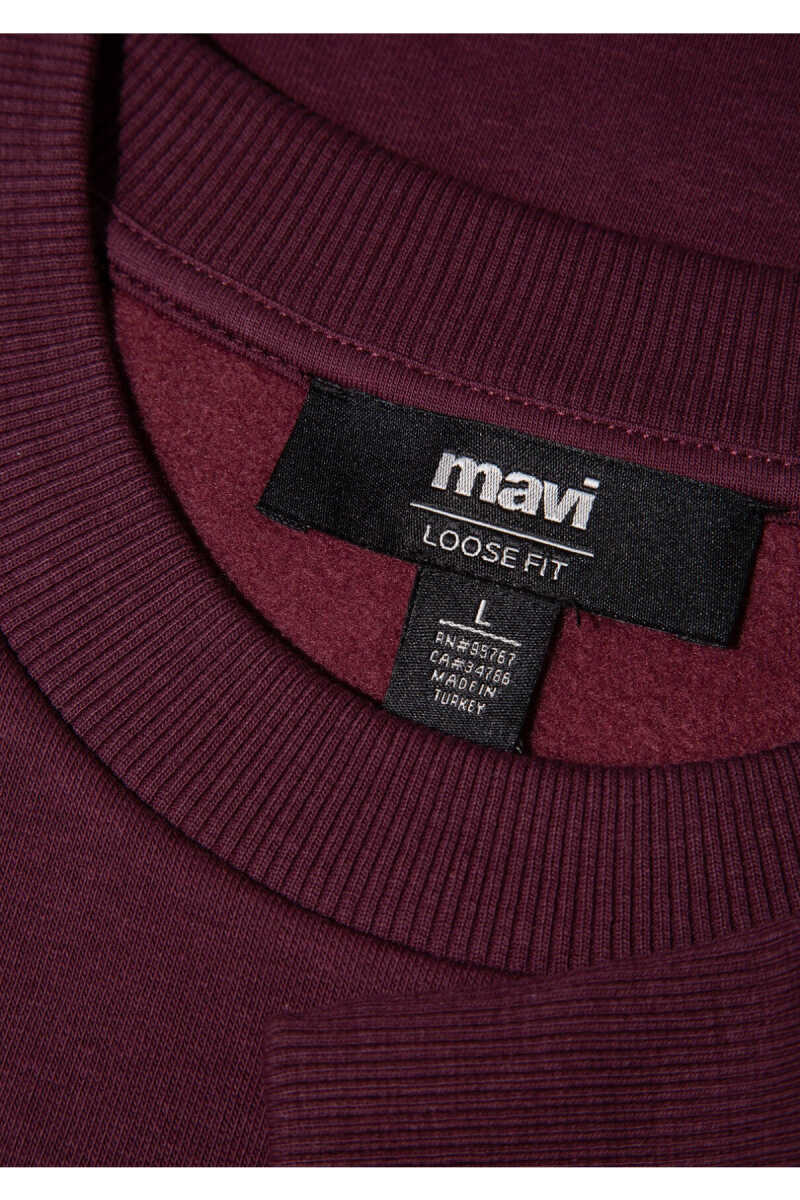 Mavi Bisiklet Yaka Bordo Erkek Sweat 0S10276-70434 - 7