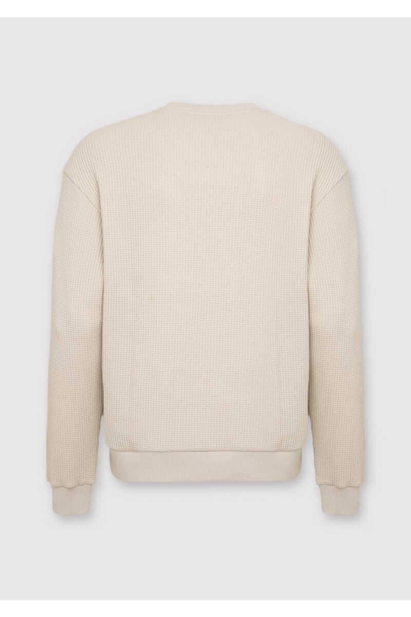 Mavi Bisiklet Yaka Dokulu Bej Regular Fit Erkek Sweatshirt 0S20173-70134 - 7