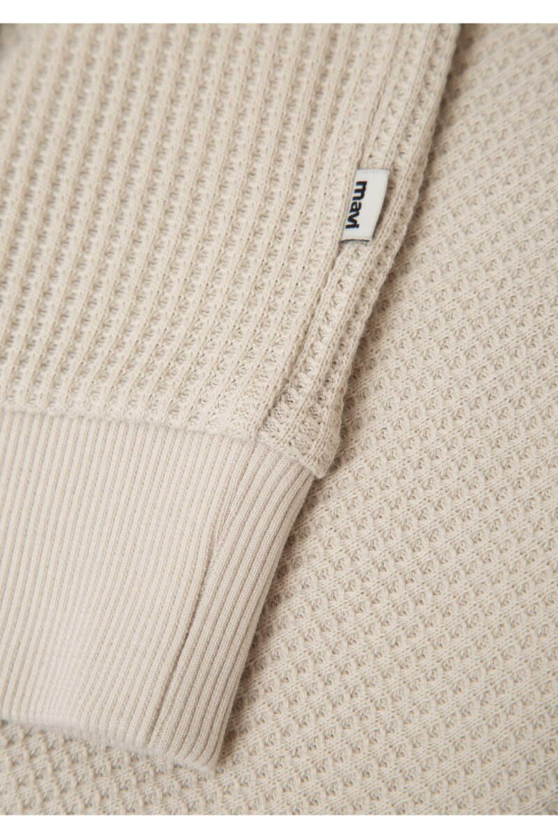 Mavi Bisiklet Yaka Dokulu Bej Regular Fit Erkek Sweatshirt 0S20173-70134 - 8