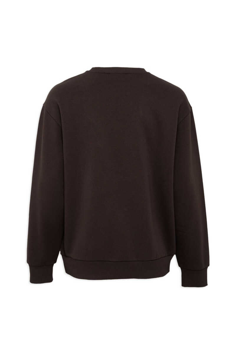 Mavi Bisiklet Yaka Kahverengi Basic Loose Fit Erkek Sweatshirt 0S10276-70219 - 7
