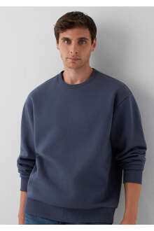 Mavi Bisiklet Yaka Lacivert Basic Loose Fit Erkek Sweatshirt 0S10276-70759