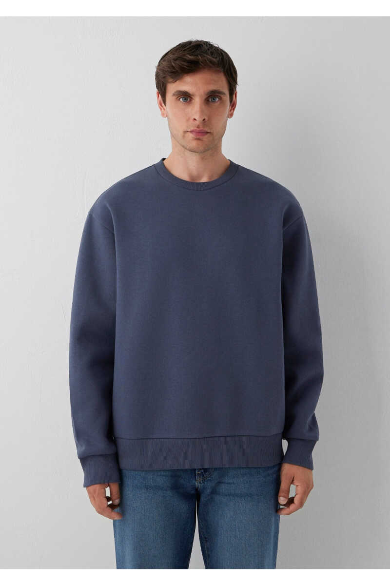 Mavi Bisiklet Yaka Lacivert Basic Loose Fit Erkek Sweatshirt 0S10276-70759 - 3