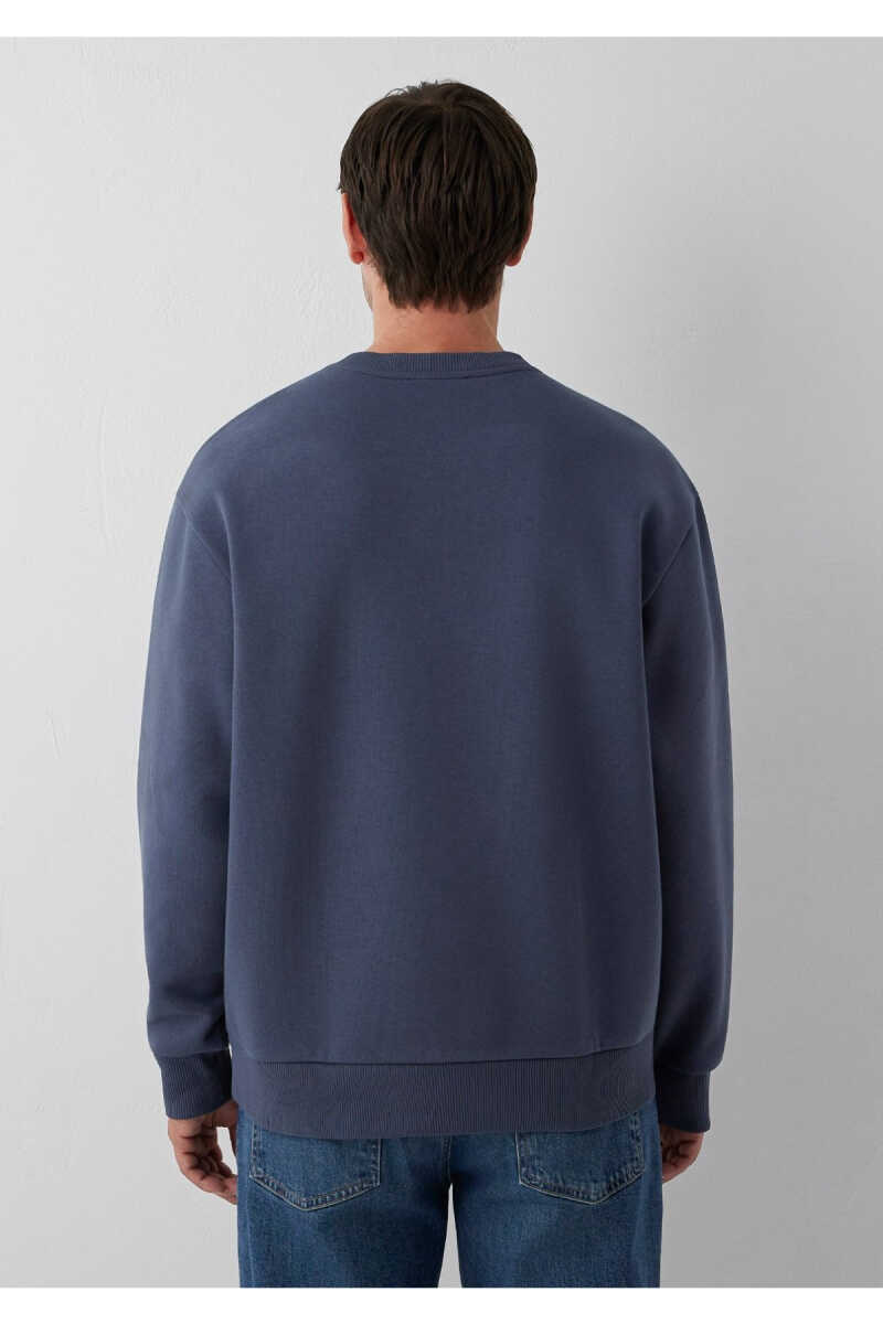 Mavi Bisiklet Yaka Lacivert Basic Loose Fit Erkek Sweatshirt 0S10276-70759 - 5