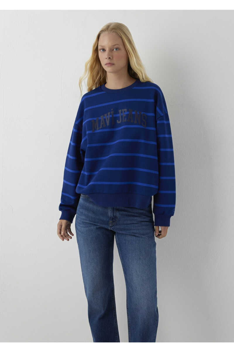 Mavi Bisiklet Yaka Logo Kadın Sweat 1S20129-85471 - 1