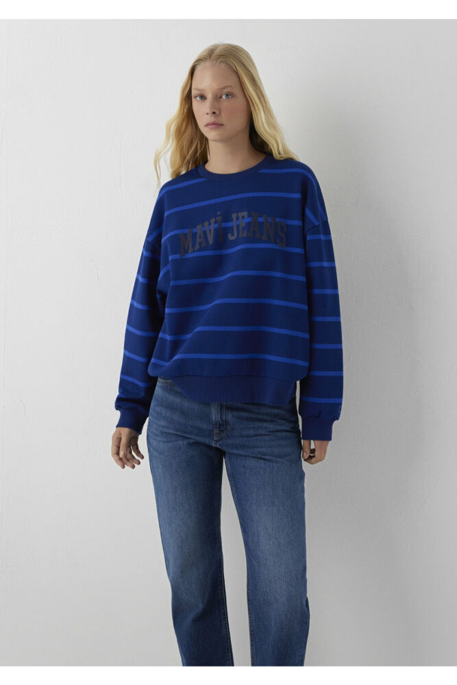 Mavi Bisiklet Yaka Logo Kadın Sweat 1S20129-85471