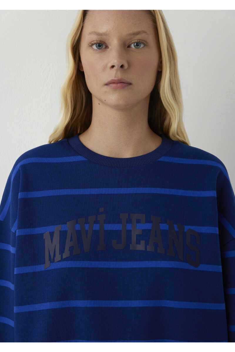 Mavi Bisiklet Yaka Logo Kadın Sweat 1S20129-85471 - 6